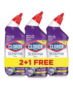 Clorox Scentiva Toilet Cleaner Triple Pack 709 ml, Tuscan Lavender Pack of 3