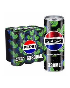Pepsi Zero Sugar Lime Cans Multipack (6 x 330ml)