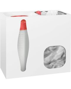 BSSOYAMM Trash Bag Dispenser - Acrylic 2 in 1 Holder for Grocery and Garbage Bags