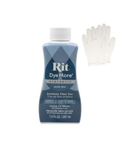 Rit DyeMore 7 Oz Synthetic Liquid Fiber Dye Single Pack with Plastic Gloves for Clothing Dcor and Crafts Smoky Blue
