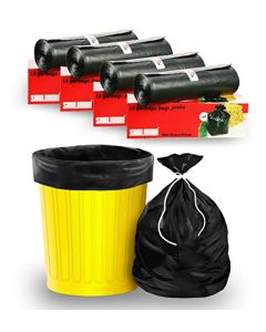 Shalimar Premium OXO Biodegradable Garbage Bag with Tie, 60 Bags, 76x112 cm, Black, Heavy Duty Leak Proof Lavender Scented Trash Bags for Home and Office Use
