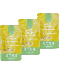 Good Grubb Popped Lotus Seeds - Mild Cheddar Flavor (3 Pack)