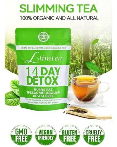 Lslimtea 14 Day Detox Herbal Tea / Organic Green Tea Blend / Vegan & Gluten Free / Daily Wellness Tea / 14-Day Pack