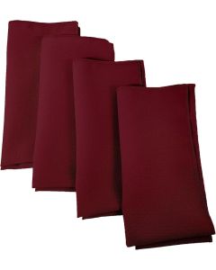 LA Linen 4Pack Poly Blend Napkins Soft Washable Stain Wrinkle Resistant Dinner Party Napkins 18x18 Cranberry