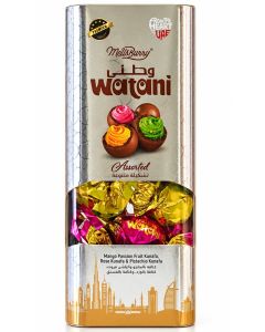 MellsBurry Watani Assorted Chocolate 200g, Mango Passion Fruit Kunafa, Rose Kunafa & Pistachio Kunafa Flavours, Premium Assorted Chocolate Gift Tin