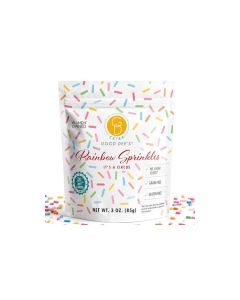 Good Dees Keto Rainbow Sprinkles 1g Net Carbs Per Serving Sugar Free Low Carb Keto Dye Free Sprinkles Made with Natural Coloring Gluten Free Topping for Cookie Cake Decoration Ice Cream