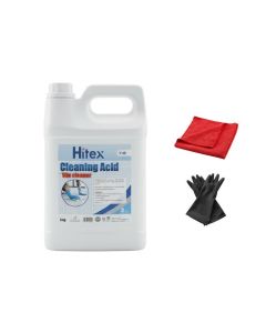 Tile Cleaner 5 kg – Powerful Rust, Stain & Scale Remover / Removes Lime, Water Build-Up, Coffee, Tea & Oil Stains / Deep Cleaning Solution for Tiles, Floors & Bathrooms with Gloves & Cloth