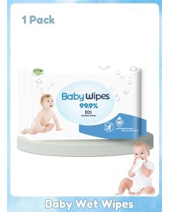 Baby Water Wipes, Soothing & Protecting Wet Wipes, Biodegradable Wipes, for Baby Boys & Girls, 60 Count (1 Pack)