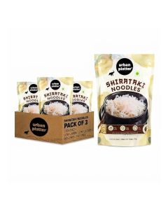Urban Platter Shirataki Konjac Noodles, 270g, Pack of 3 (Fat-Free, Gluten-Free, Low Carb, Ready to Use)