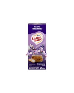 Coffeemate 84652 Liquid Coffee Creamer Italian Sweet Creme 0375 oz Cups Box of 50