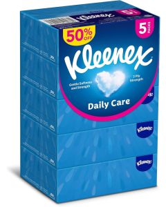 Kleenex Daily Care Facial Tissue - Pack of 5 Boxes