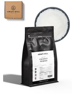 AWAFI MILL Dried Coconut Powder / Finely Ground Coconut / Natural & Aromatic for Cooking & Baking - 500 g / 17.6 Oz