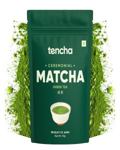 Tencha Ceremonial Matcha / Japanese Matcha Green Tea Powder / Sourced from Shizouka, Japan / Vegan / No Artificial Sweeteners / 50 GM,