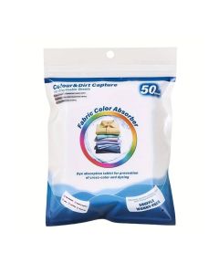 50-Pack Fabric Color Absorber Laundry Sheets, Color Catcher for Clothes