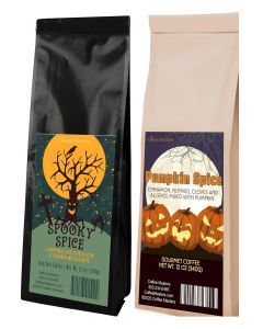 Coffee Masters Halloween Coffee Sampler - Pumpkin Spice and Spooky Spice 12 oz Ground Coffee