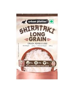 Urban Platter Shirataki Long-Grain Rice, 220g (Keto-Friendly, Low-Carb, Low-Calories, Fat-Free, Gluten-Free, Konjac Miracle Rice)