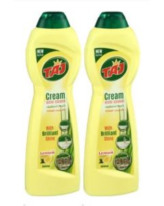 TAJ 1L Scouring Cream Lemon (500ml x2) Heavy Duty Kitchen Cleaner & Stain Remover