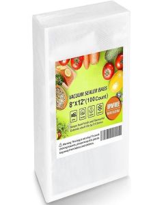 Shrevi Vacuum Sealer Bags Food Saver Bag Rolls,20 * 30 Pack 100Pcs Seal A Meal Bags Roll for Food, Textured, Sous Vide,Customize Size, Freezing Storage Meat Cheese Dry Goods