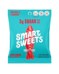 SmartSweets Sweet Fish Low Sugar Gummy Candy 3g Low Calorie 130 GlutenFree 18oz Pack of 12 Packaging may vary