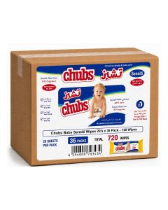 Chubs Baby Sensiti Wipes 720's Wet wipes Pack of 20*36