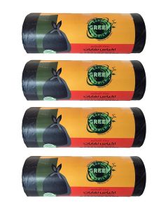 Earth Green Choice Biodegradable Black Garbage Bags 55 Gallons (80 x 110 cm) – Medium Heavy Duty Trash Bags, Leak Resistant Bin Liners – 15 Bags per Pack, Pack of 4 (60 Bags Total)