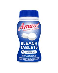 AMAZE Ultra Concentrated Bleach Tablets 32 tablets Original Scent for Laundry Toilet and Multipurpose Home Cleaning No Splash Liquid Bleach Alternative