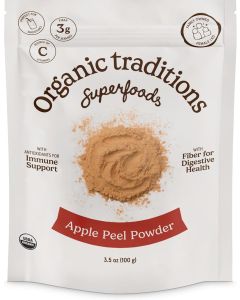 Organic Traditions Apple Peel Powder - 100g / High in Vitamin C & Antioxidants for Immune Support