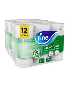 Fine sterilized super towel 2 times more absorbent 40 sheets 2 Layers 12 Rolls