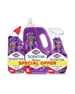 Scentiva Tuscan Lavender Bundle Includes Multipurpose Disinfectant Floor Cleaner