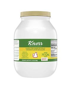 Knorr Professional Caldo de Pollo Bouillon with Chicken Flavor Granulated Bouillon as a Base Marinade Flavor Enhancer Shelf Stable Convenience 0g Trans Fat 79 lb Pack of 1