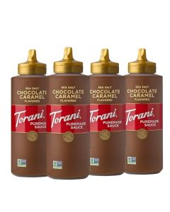 Torani Puremade Sauce Salted Chocolate Caramel 165 Ounces Pack of 4 Packaging May Vary