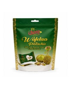 Choco Palace Wafella Pistachio Wafer with Pistachio Cream and Milk Chocolate Pouch- 50gms