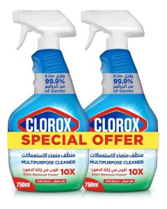 Clorox Multipurpose Spray Cleaner With Bleach, Pack Of 2 X 750Ml