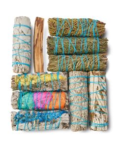 10 Sage Smudge Sticks White Sage Rosemary Cedar Juniper Palo Santo 3 Flower Sages Blue Sage Yerba Santa Smudge Kit Unique Natural Sage Bundles Sustainably Sourced Smudging Cleansing