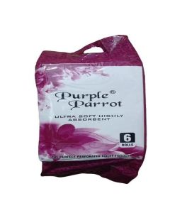 Purple Parrot Toilet Paper Roll / Pack of 6 / 2 Ply / Each Roll 220 Sheet /