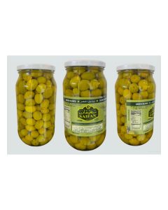 SAIFAN Green olives with pits in brine 650 grs / Lebanon