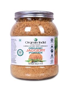 Orgrain India Organic Jaggery Powder, 3.0 Kg (Pack of 5*600g) / Hand Crushed Gur Powder / Organically Grown / No Preservatives Added / No Artificial Flavors