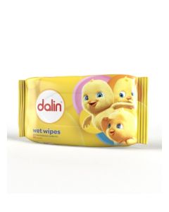 Dalin Wet Wipes 56 Pcs / Gentle & Hypoallergenic Baby Wet Wipes / Alcohol-Free Soft Cleansing Wipes for Hands, Face & Surfaces / Sensitive Skin