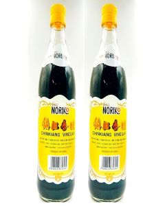 NORIKO Chinkiang Vinegar 554 ml Pack of 2 / Authentic Chinese Black Vinegar for Cooking & Dipping