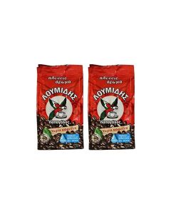 Loumidis Greek Ground Coffee Papagalos Traditional Decaf 2 Pack