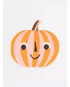 Pink & Orange Stripy Pumpkin Napkins