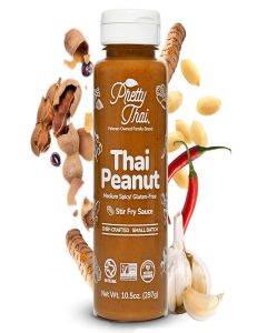 Pretty Thai Peanut Sauce, Gluten Free Certified Non-GMO Vegan Authentic Stir Fry, Dressing, Rice Seasoning, Condiment & Dipping Sauce, 100% Natural