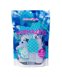 Just My Style MerMazing TieDye by Kit Horizon Group Usa Create 15 DIY Tie Dye Projects Kit Includes GlovesColor Mixing BottlesMermaid Themed ColorsRubber Bands One Iron On Mermaid Tail Design