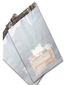 TNQ (Pack of 200) Economy Polybag Size 12 X14 inches with Document Pouch POD Jacket, Courier Bags/Envelopes