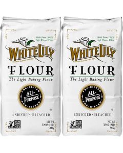 White Lily All-Purpose Bleached Wheat Flour 2 lb. (2-Pack)