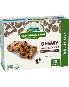 Cascadian Farm Organic Chewy Dark Chocolate Chip Granola Bars - 10 Count