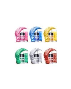 Edible Glitter 6 Colors Luster Dust Edible Food Grade Cake Decorating Shimmering Glitter for Drinks Powder Glitter for Fondant Chocolate Candy Cookie 3g Vegan