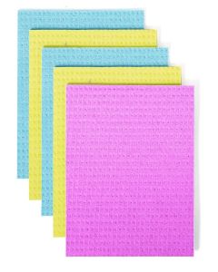 JRM Magic Sponge Wipes for Kitchen Cleaning Biodegradable PVA Absorbent Wipes for Cars, Windows, Floors & More Multipurpose Reusable Cleaning Sponge in Mixed Colors (Pack of 10 Wipes, 15 X 15 CM)