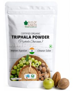 Bliss of Earth Triphala Powder 100g / Ayurvedic Herbal Blend (Amla, Haritaki, Bibhitaki) / Digestive Support & Gut Health / Natural Antioxidant & High Fiber Supplement / Vegan, Additive-Free Wellness Powder