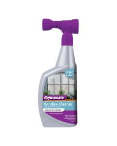 Rejuvenate High Performance Outdoor Window Spray and Rinse Cleaner with Hose End Adapter Instantly Removes Grime and Dirt StreakFree Shine 32 oz